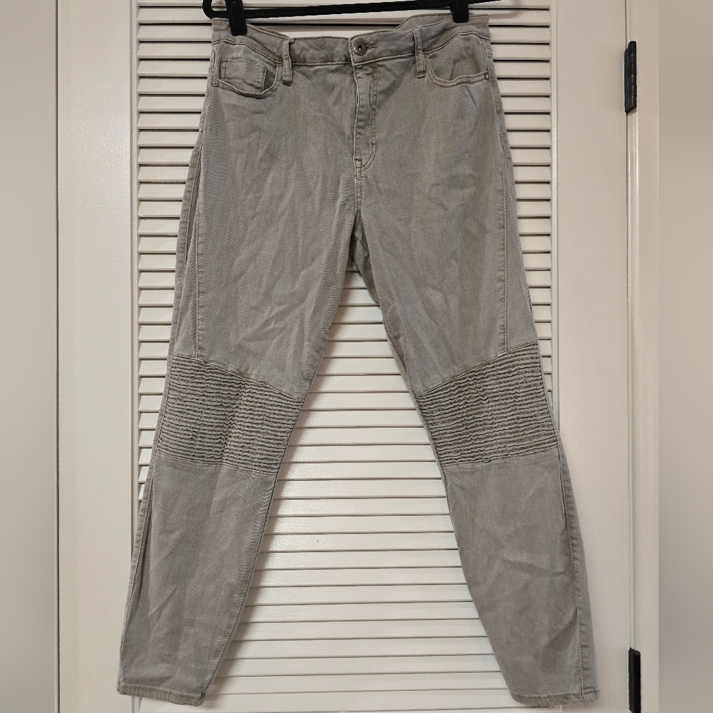 Pistola - (Plus-Size) Acid Wash Skinny Moto Jeans With Pockets
